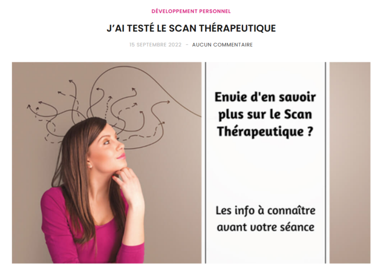 Article sur le Scan Bioénergétique du blog Etre Optimiste